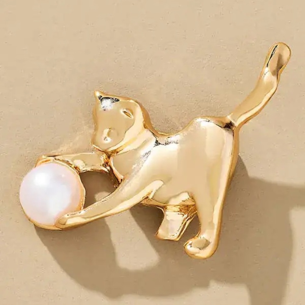 Anthropologie Playful Pet Brooch PLAYFUL CAT NWT